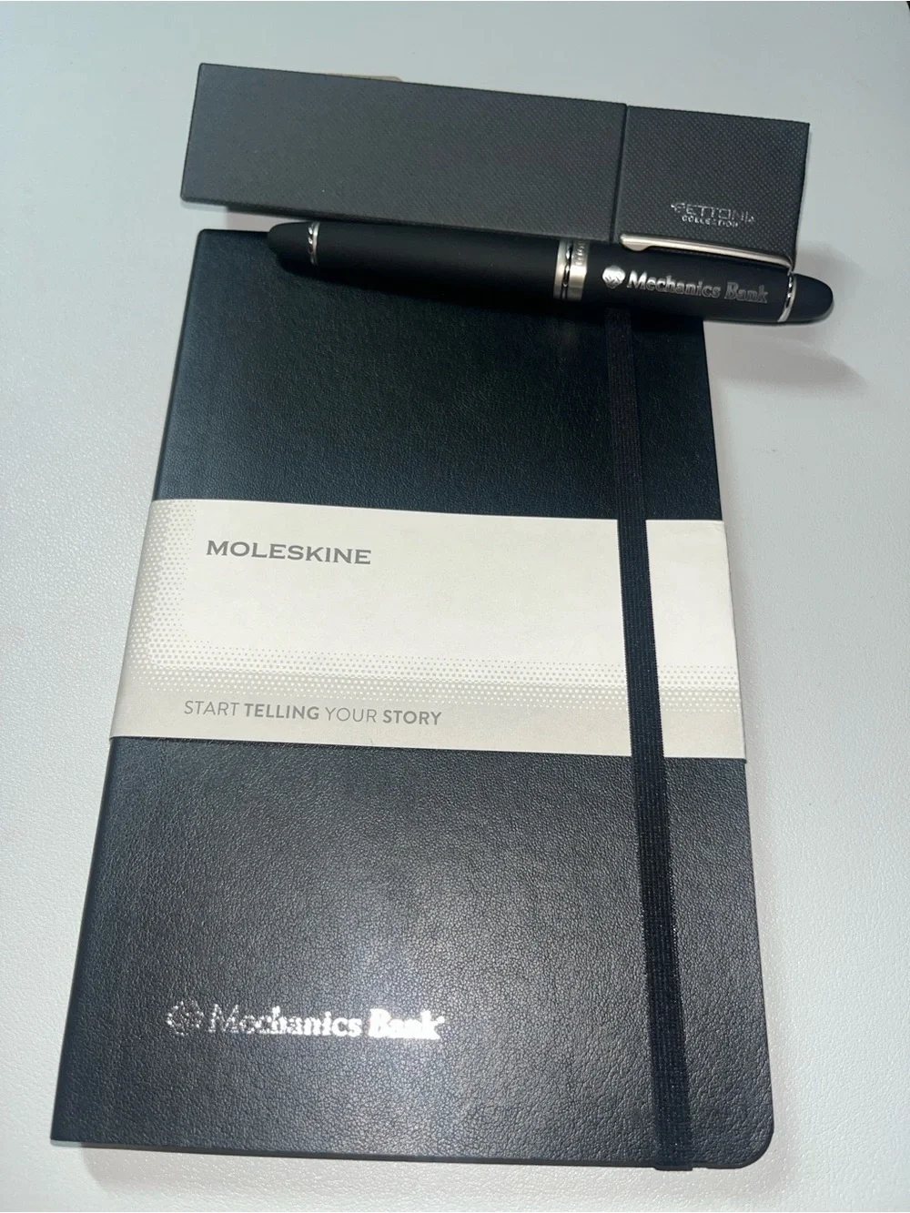 Moleskine Black Notebook with Matching Bettoni Black Pen